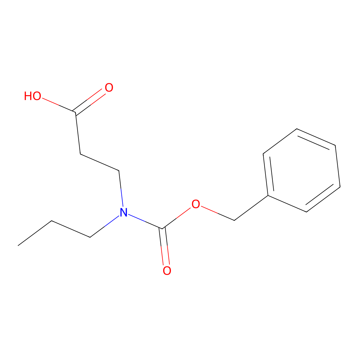 3-{[(Benzyloxy)carbonyl](propyl)amino}propanoic acid molecular structure, CAS 1431557-80-0