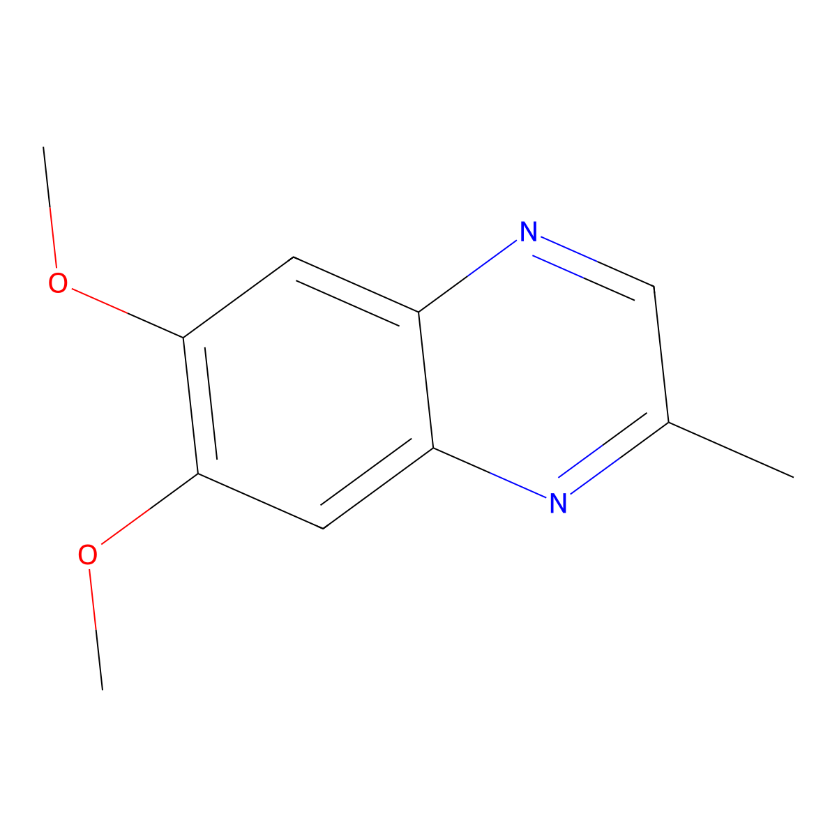 6,7-Dimethoxy-2-methylquinoxaline molecular structure, CAS 143159-04-0