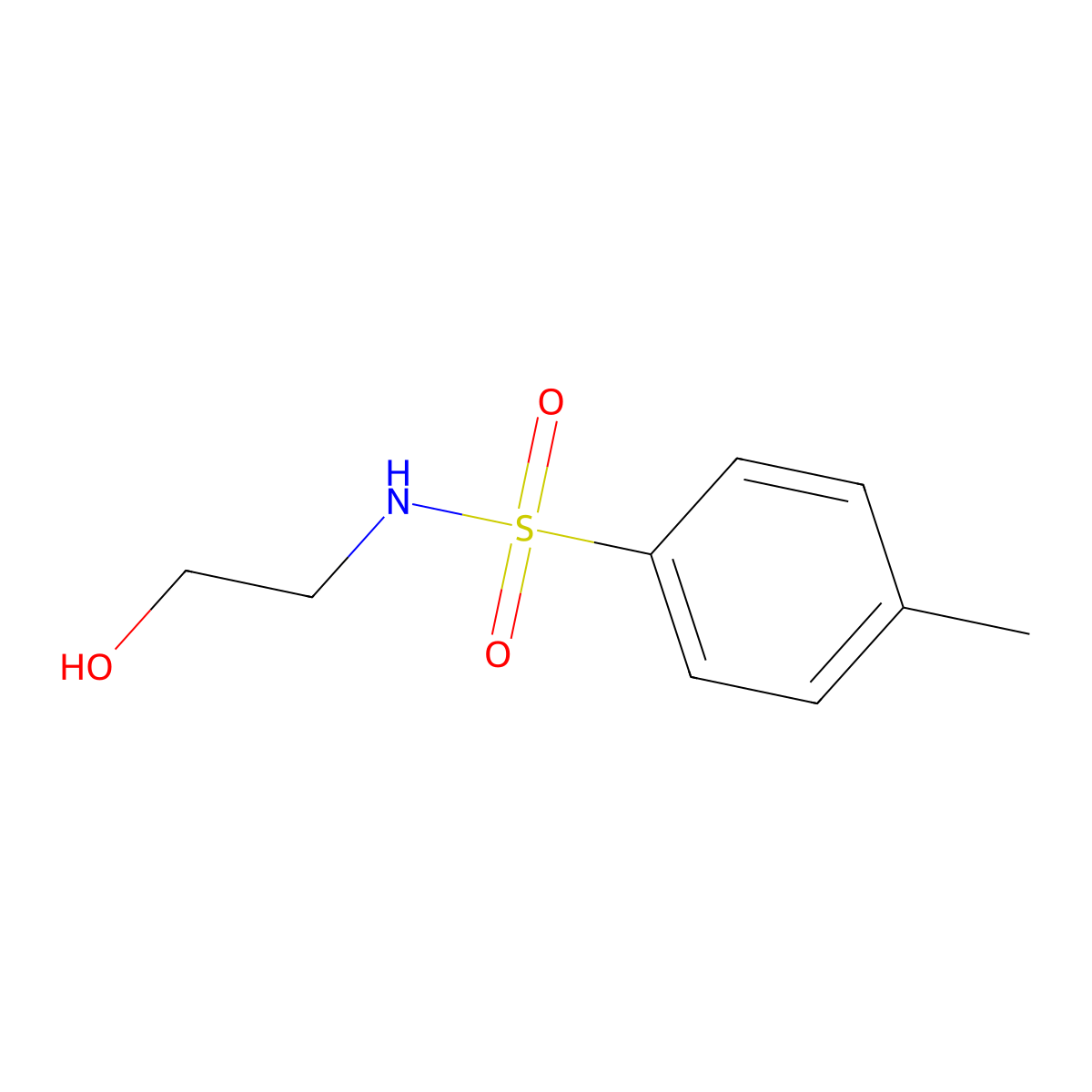 N-(2-Hydroxyethyl)-4-methylbenzenesulfonamide molecular structure, CAS 14316-14-4