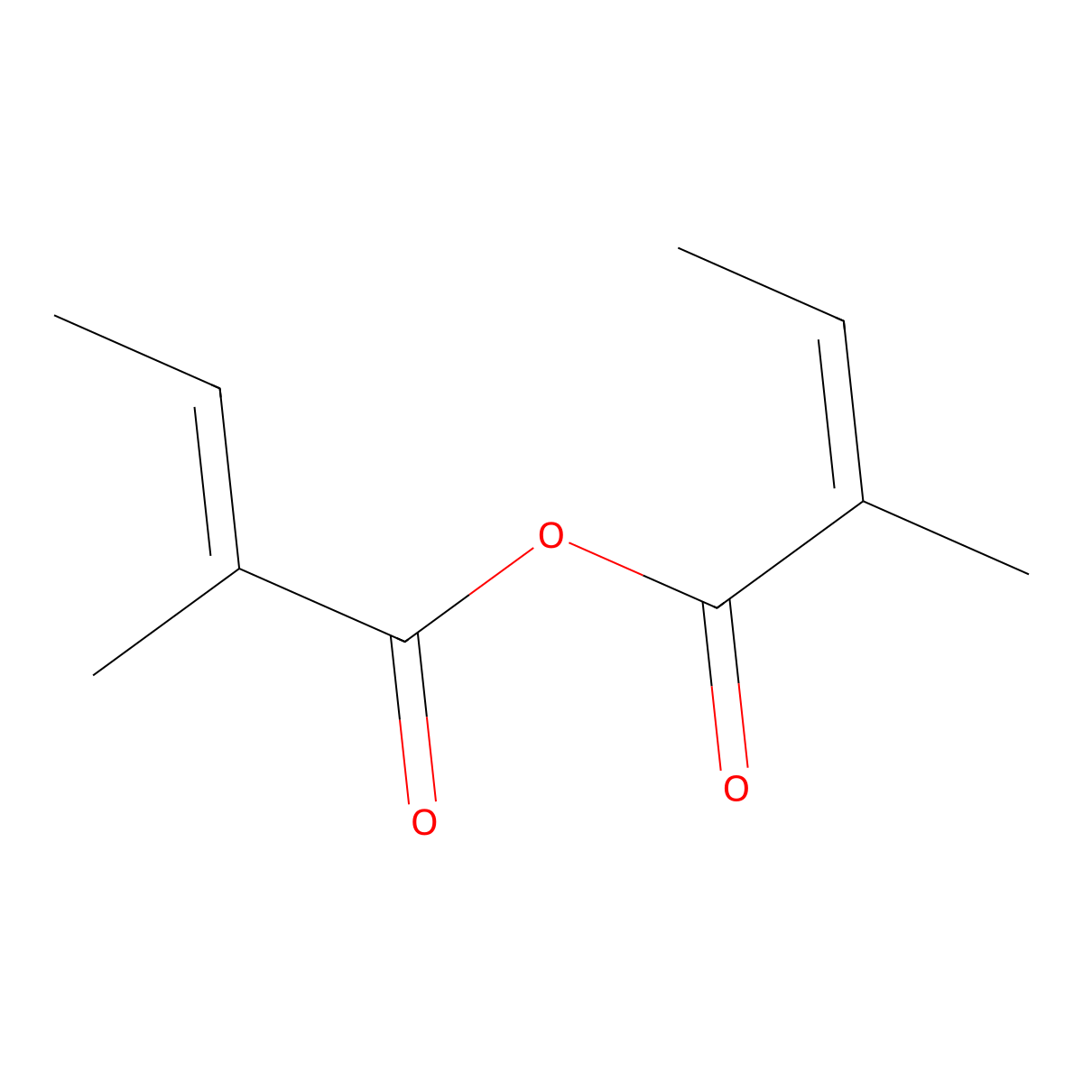 Tiglic Anhydride molecular structure, CAS 14316-68-8