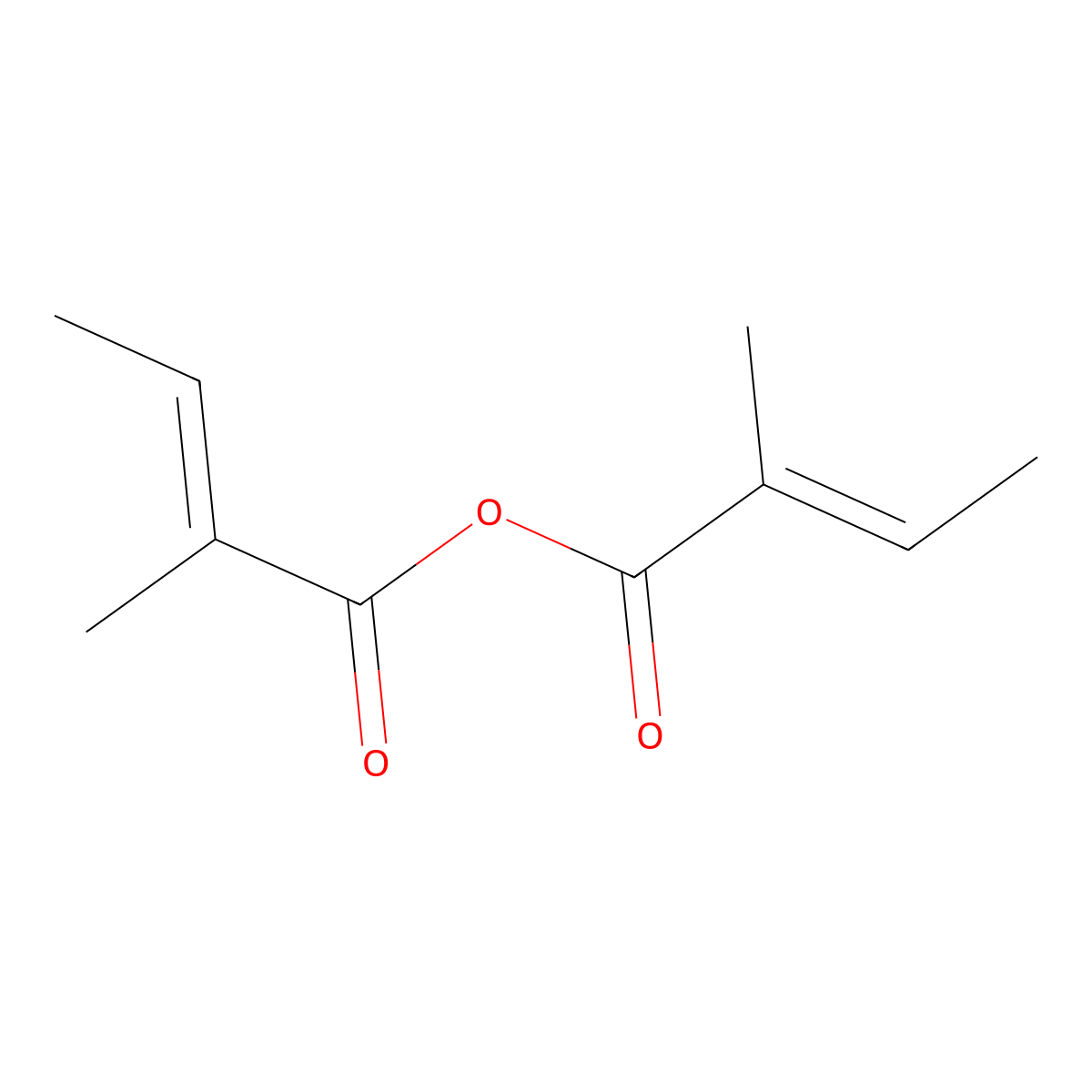 Tiglic Anhydride molecular structure, CAS 14316-68-8