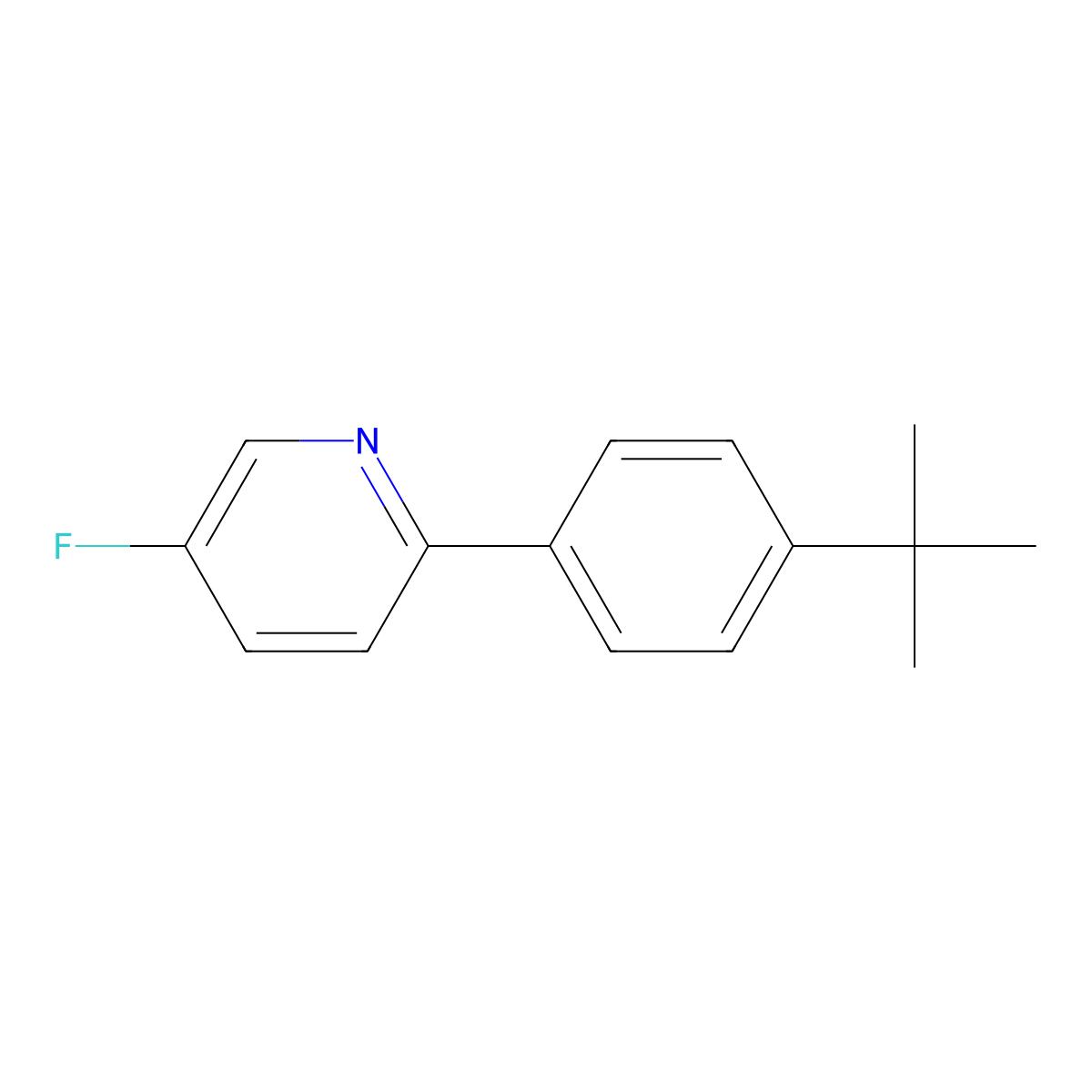 2-(4-(tert-Butyl)phenyl)-5-fluoropyridine molecular structure, CAS 1431616-35-1