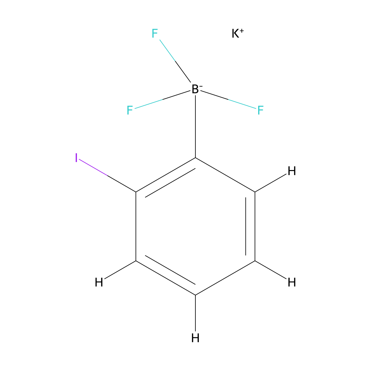 Potassium 2-iodophenyltrifluoroborate molecular structure, CAS 1431616-58-8