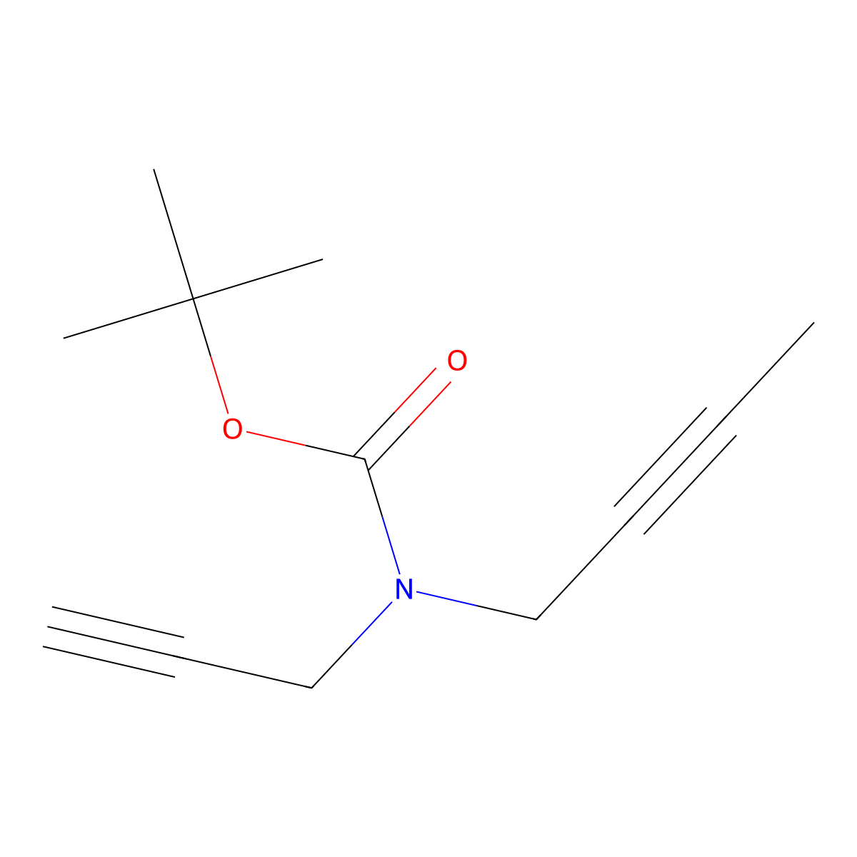tert-butyl N-(but-2-yn-1-yl)-N-(prop-2-yn-1-yl)carbamate molecular structure, CAS 1431626-63-9