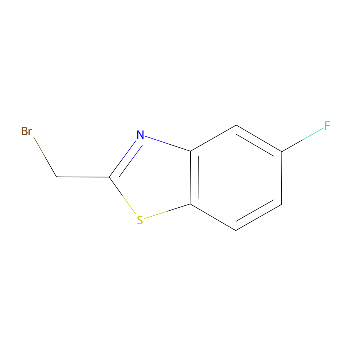 2-(Bromomethyl)-5-fluorobenzo[d]thiazole molecular structure, CAS 143163-70-6