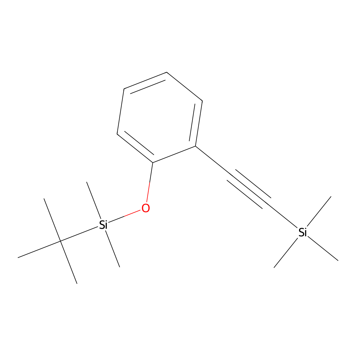 Tert-butyldimethyl{2-[2-(trimethylsilyl)ethynyl]phenoxy}silane molecular structure, CAS 1431638-89-9