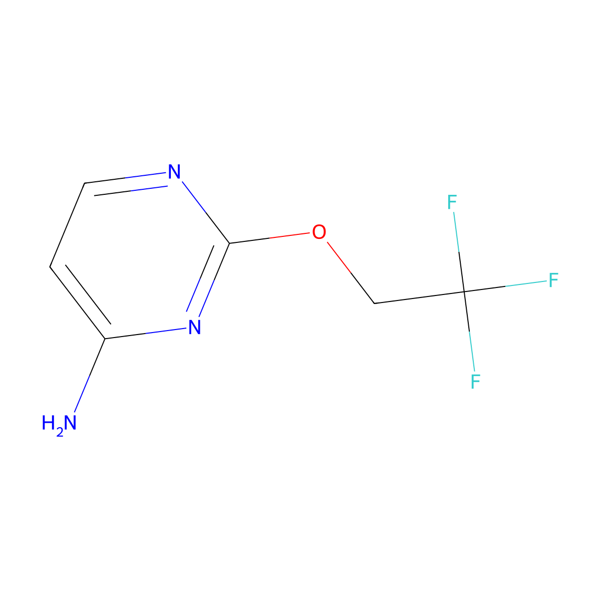 2-(2,2,2-Trifluoroethoxy)pyrimidin-4-amine molecular structure, CAS 1431654-73-7