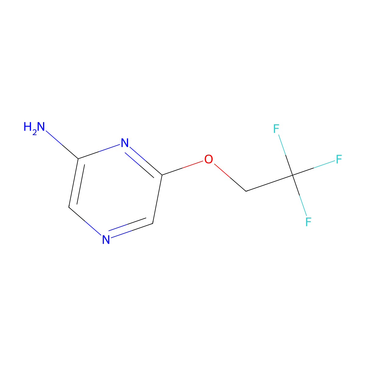 6-(2,2,2-Trifluoroethoxy)pyrazin-2-amine molecular structure, CAS 1431654-74-8
