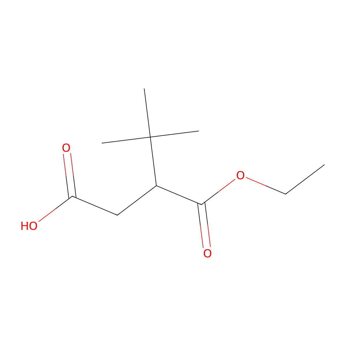 3-(Ethoxycarbonyl)-4,4-dimethylpentanoic acid molecular structure, CAS 143167-23-1