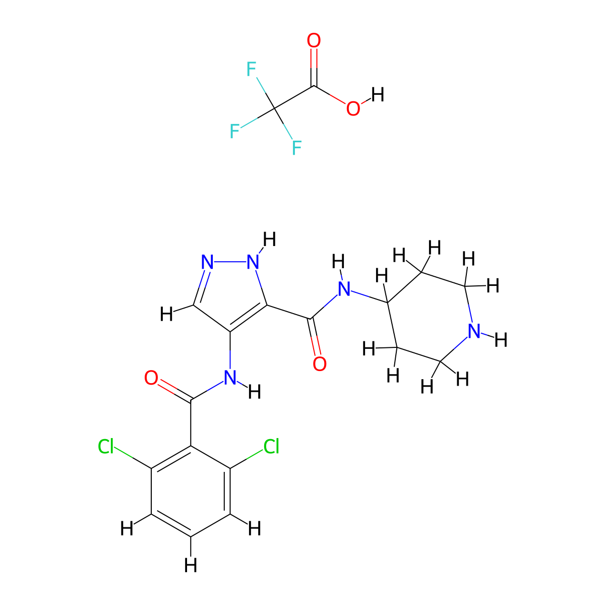 AT7519 trifluoroacetate molecular structure, CAS 1431697-85-6