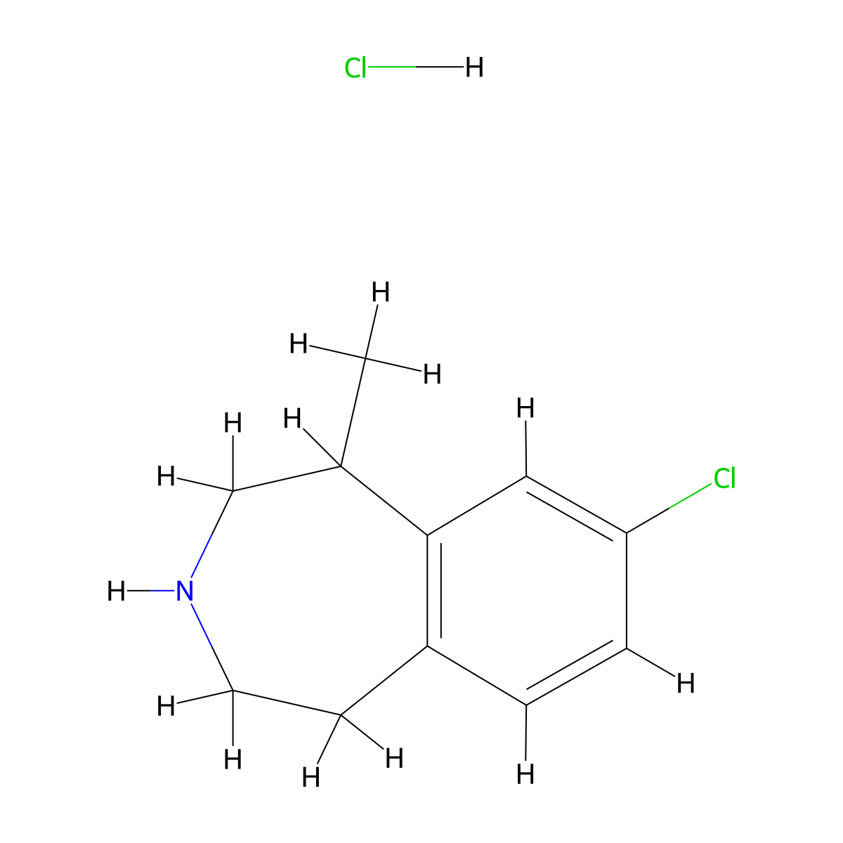 8-Chloro-1-methyl-2,3,4,5-tetrahydro-1H-benzo[d]azepine hydrochloride molecular structure, CAS 1431697-94-7