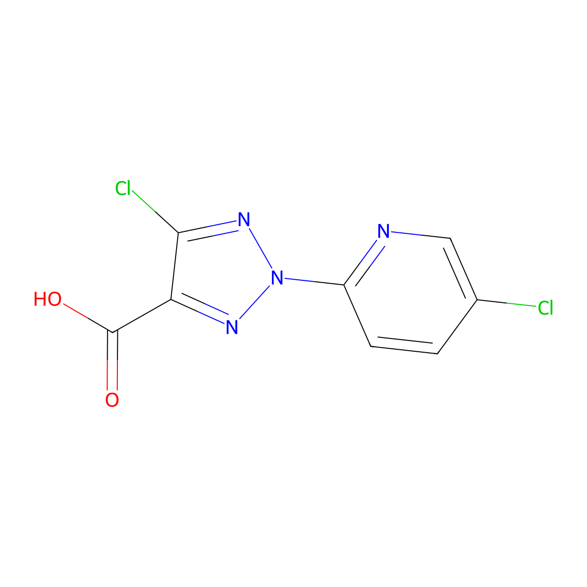 5-Chloro-2-(5-chloropyridin-2-yl)-2H-1,2,3-triazole-4-carboxylic acid molecular structure, CAS 1431727-74-0