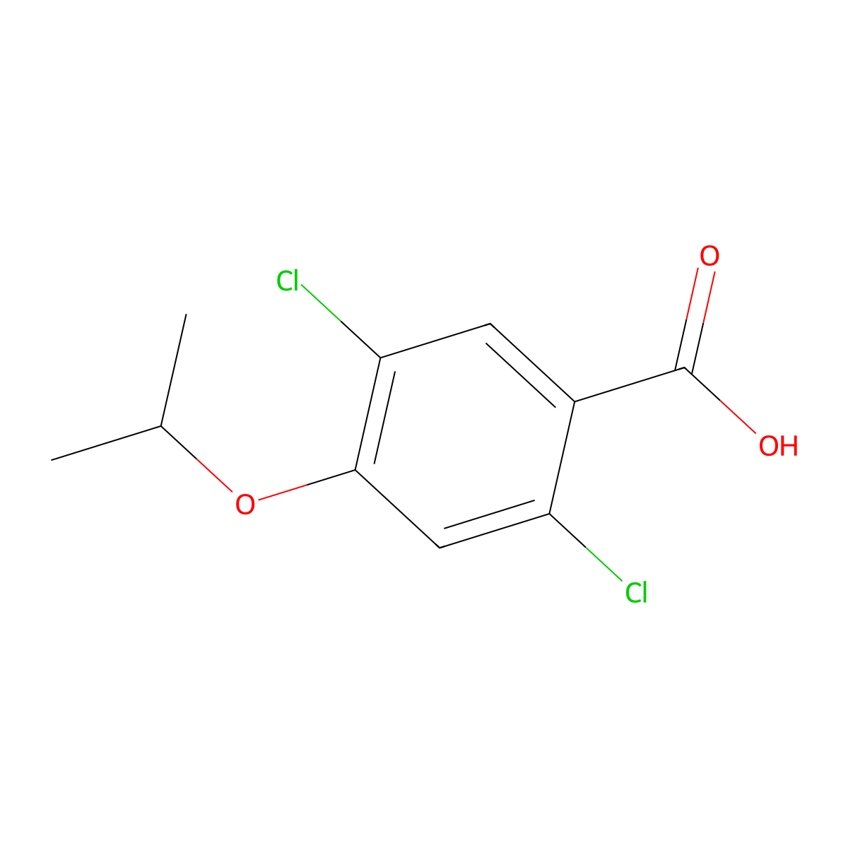 2,5-Dichloro-4-isopropoxybenzoic acid molecular structure, CAS 1431727-75-1