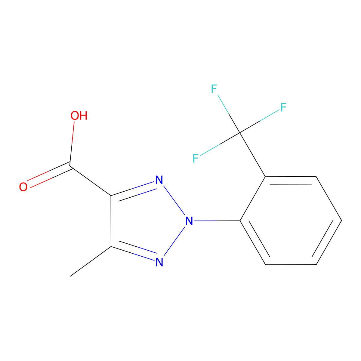 5-Methyl-2-(2-(trifluoromethyl)phenyl)-2H-1,2,3-triazole-4-carboxylic acid molecular structure, CAS 1431727-76-2