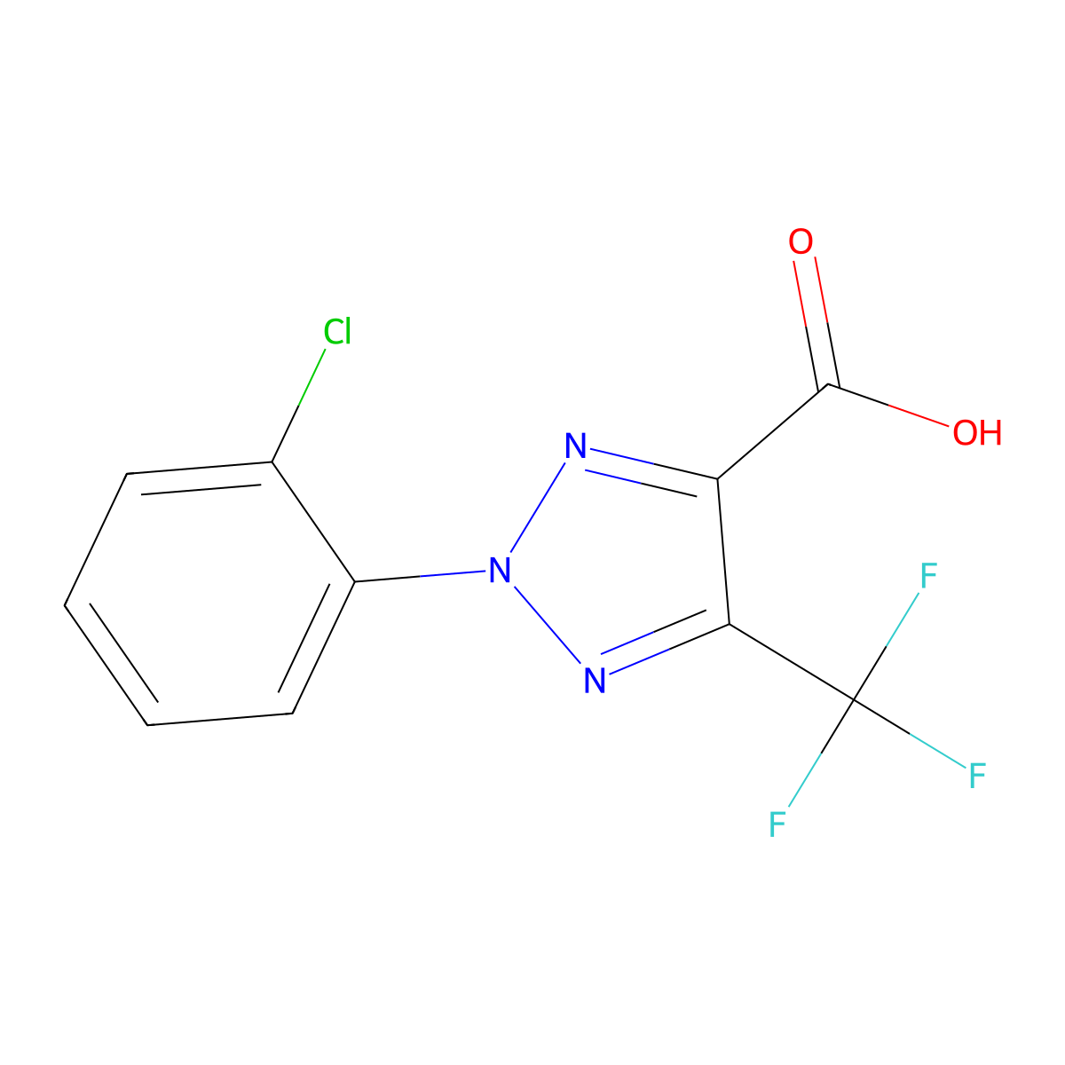 2-(2-Chlorophenyl)-5-(trifluoromethyl)-2H-1,2,3-triazole-4-carboxylic acid molecular structure, CAS 1431727-78-4