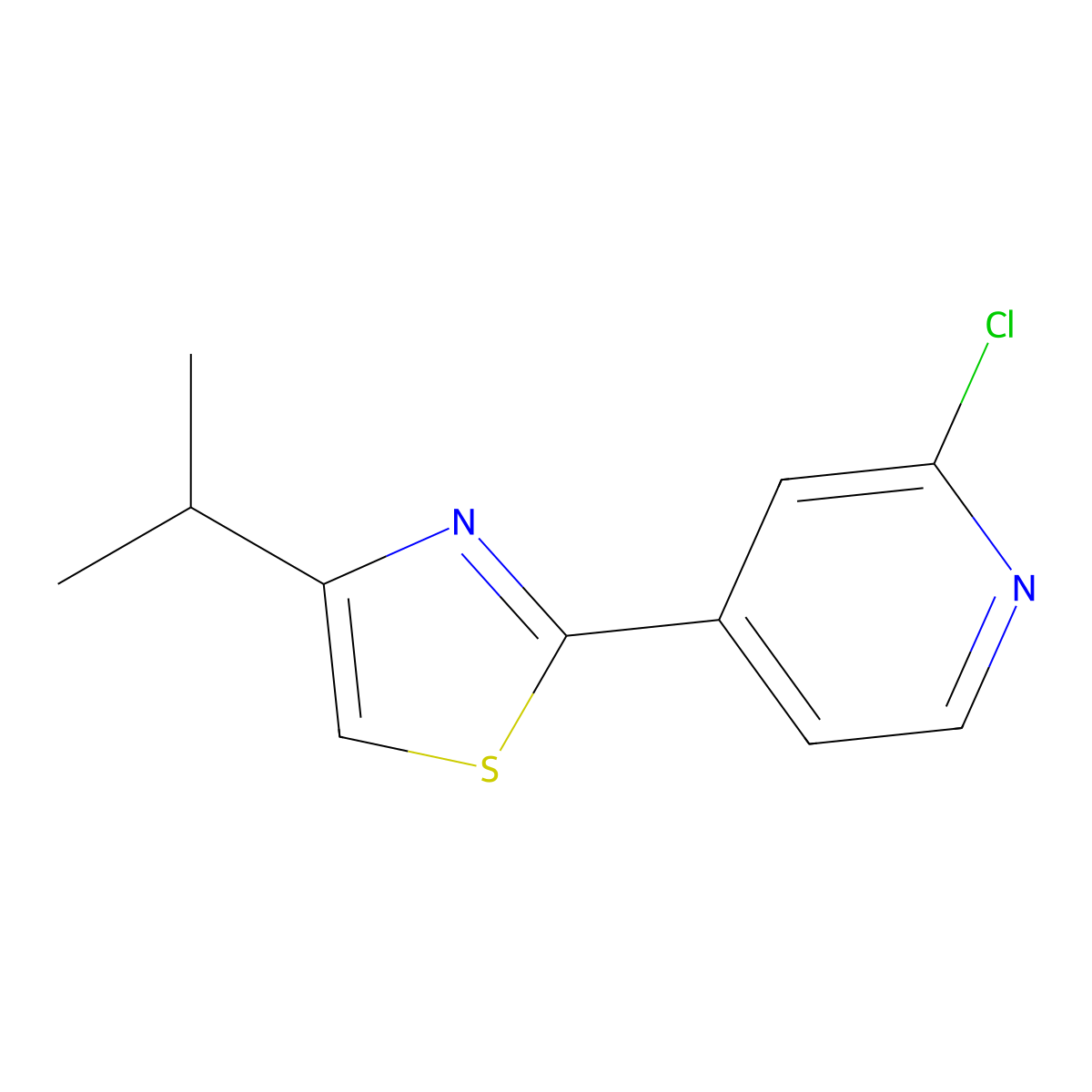 2-(2-Chloropyridin-4-yl)-4-isopropylthiazole molecular structure, CAS 1431727-91-1