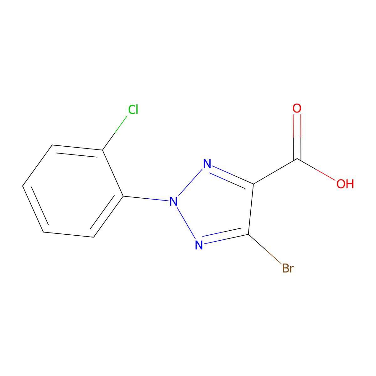 5-Bromo-2-(2-chlorophenyl)-2H-1,2,3-triazole-4-carboxylic acid molecular structure, CAS 1431727-93-3