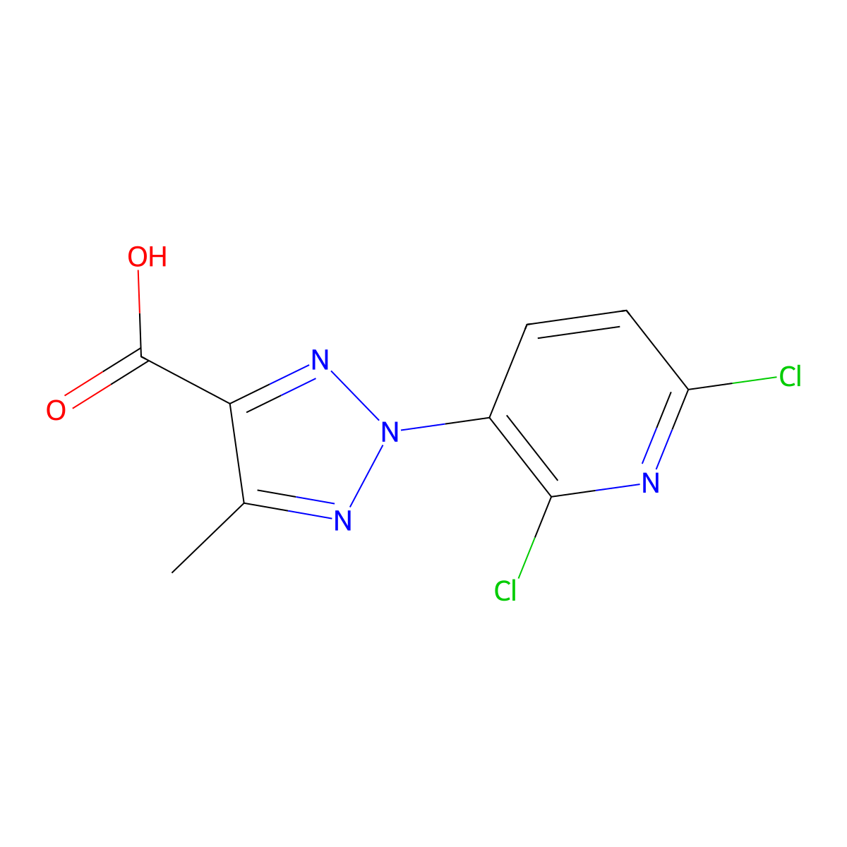 2-(2,6-Dichloropyridin-3-yl)-5-methyl-2H-1,2,3-triazole-4-carboxylic acid molecular structure, CAS 1431727-96-6
