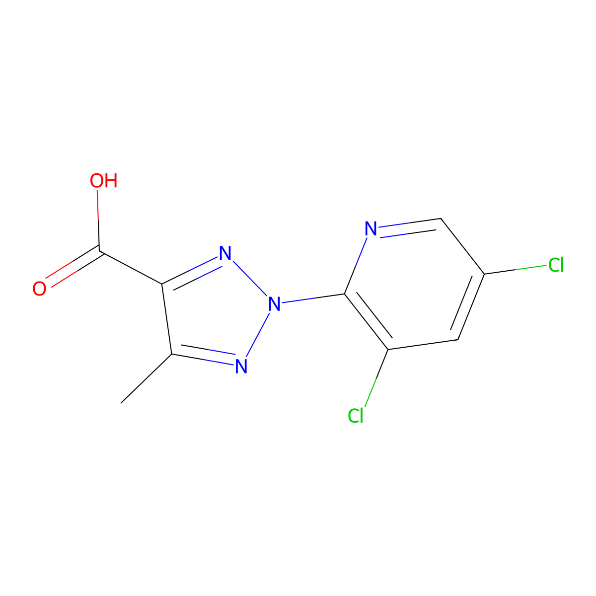 2-(3,5-Dichloropyridin-2-yl)-5-methyl-2H-1,2,3-triazole-4-carboxylic acid molecular structure, CAS 1431728-04-9