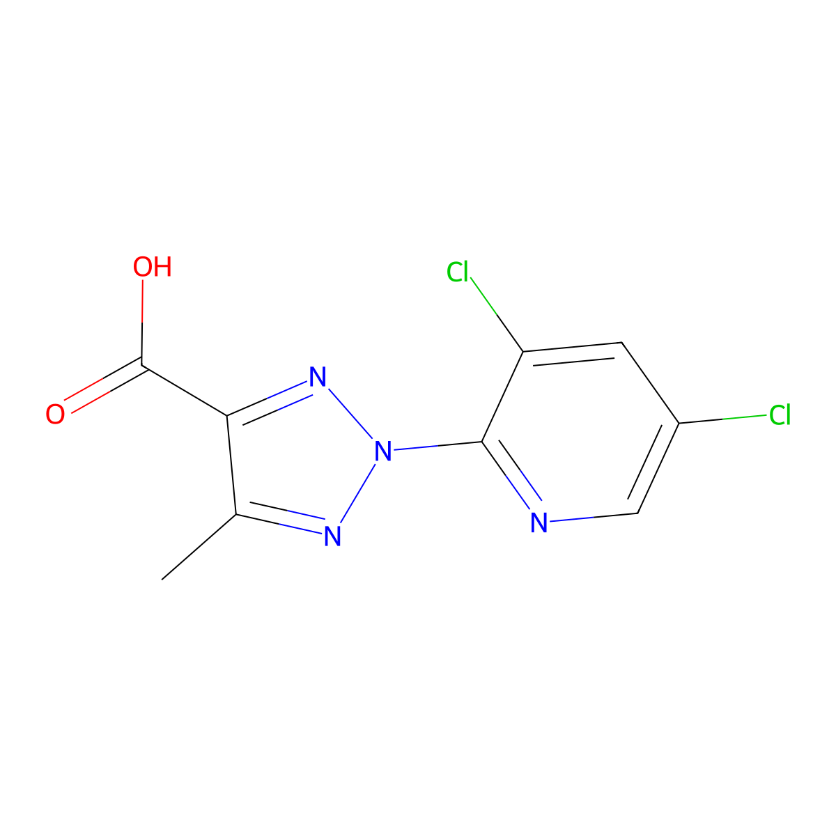 2-(3,5-Dichloropyridin-2-yl)-5-methyl-2H-1,2,3-triazole-4-carboxylic acid molecular structure, CAS 1431728-04-9