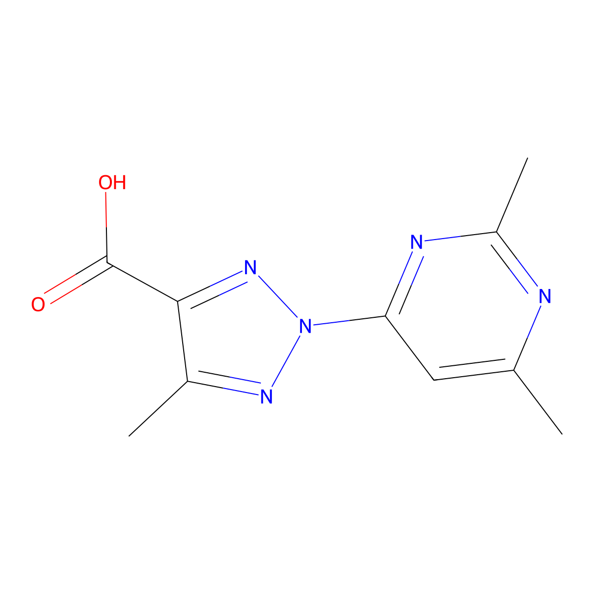 2-(2,6-Dimethylpyrimidin-4-yl)-5-methyl-2H-1,2,3-triazole-4-carboxylic acid molecular structure, CAS 1431728-26-5