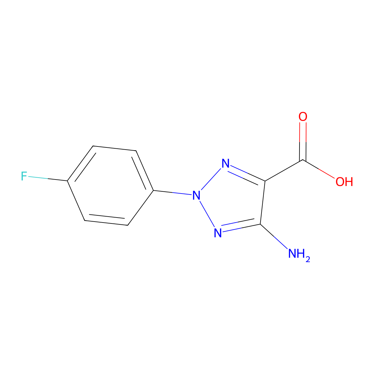 5-Amino-2-(4-fluorophenyl)-2H-1,2,3-triazole-4-carboxylic acid molecular structure, CAS 1431728-32-3