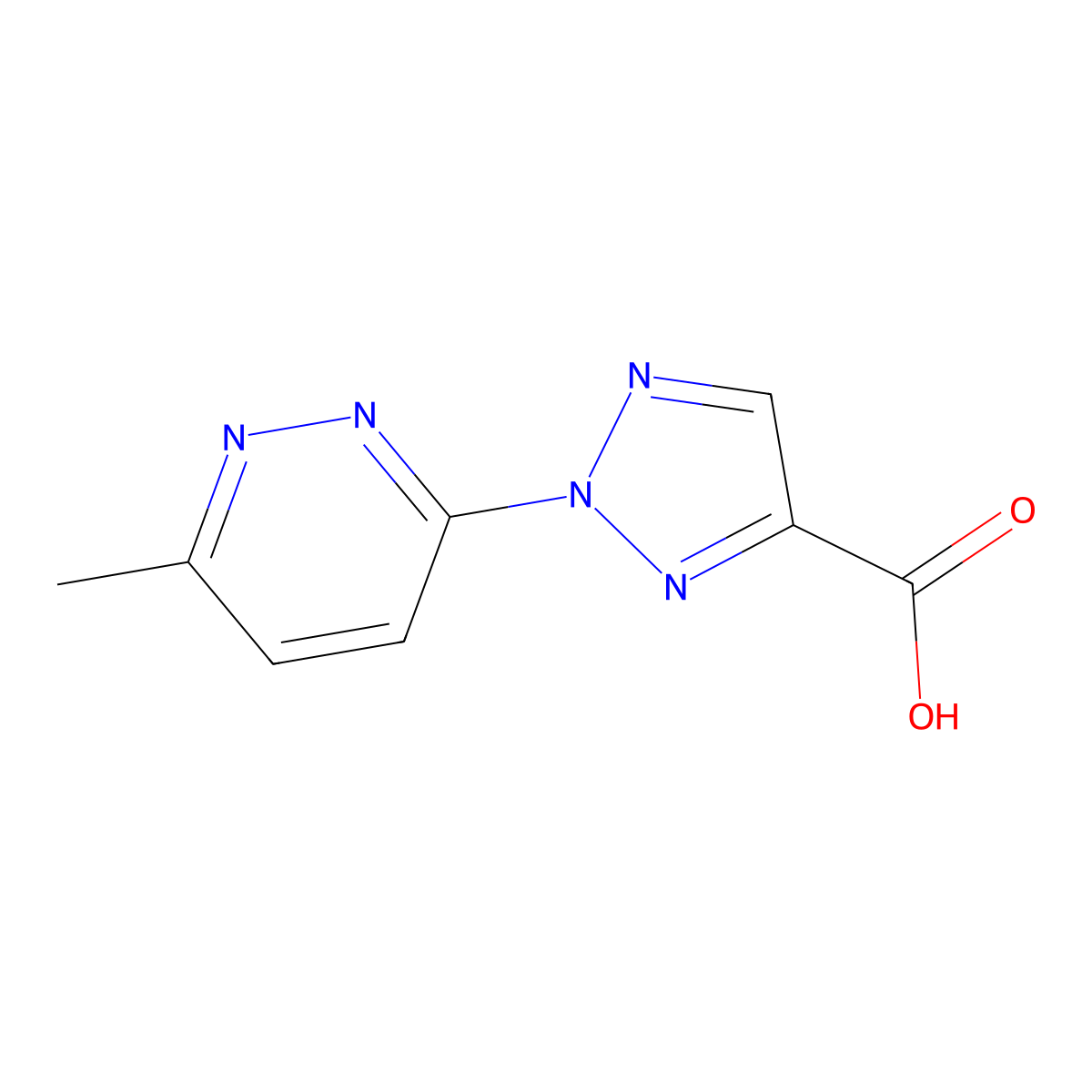 2-(6-Methylpyridazin-3-yl)-2H-1,2,3-triazole-4-carboxylic acid molecular structure, CAS 1431728-41-4