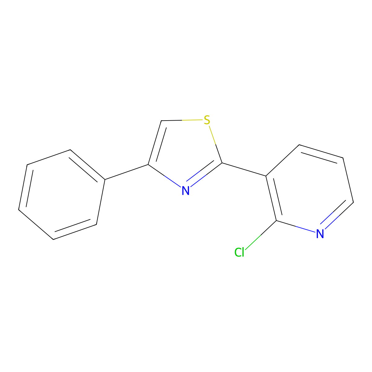 2-(2-Chloropyridin-3-yl)-4-phenylthiazole molecular structure, CAS 1431728-44-7