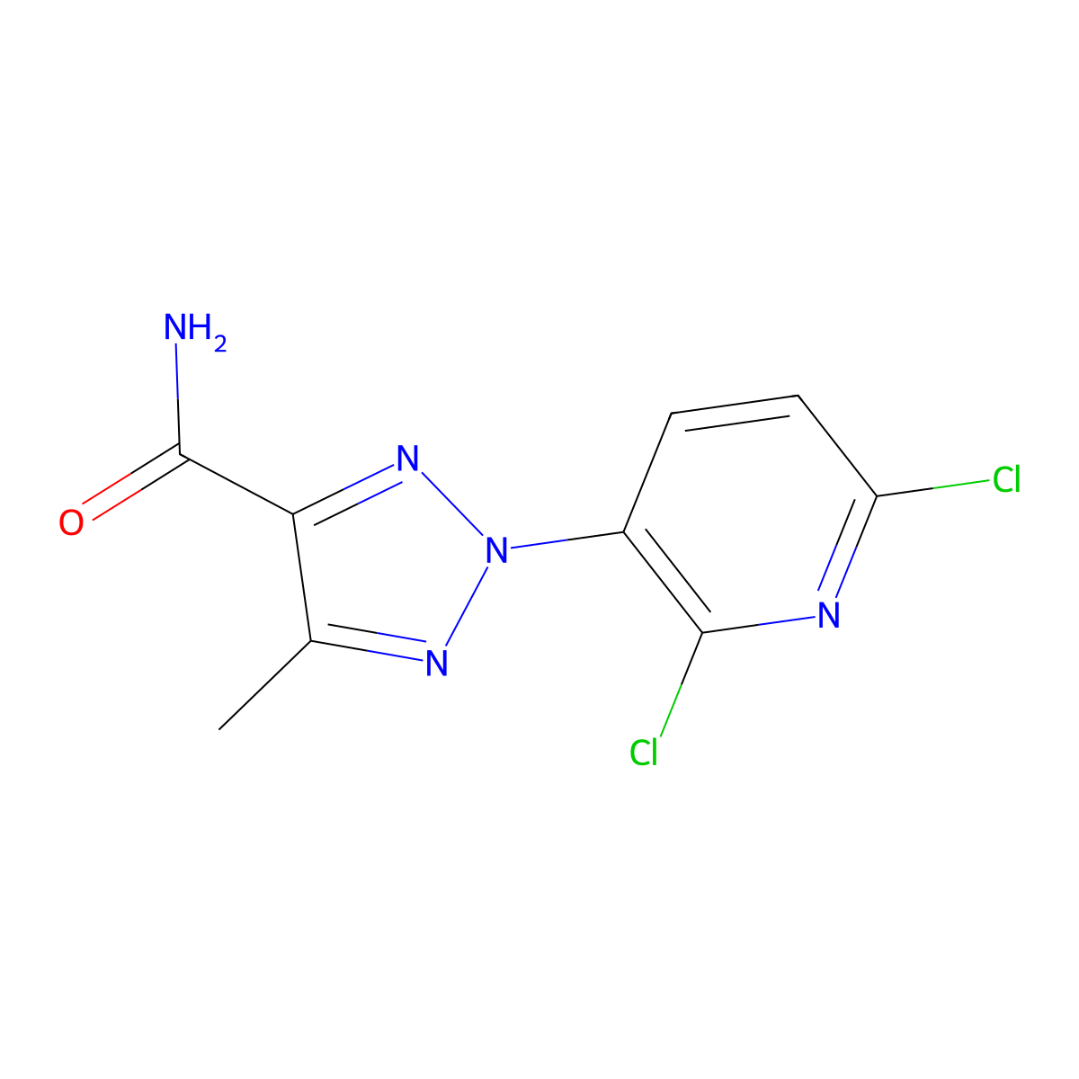 2-(2,6-Dichloropyridin-3-yl)-5-methyl-2H-1,2,3-triazole-4-carboxamide molecular structure, CAS 1431728-56-1