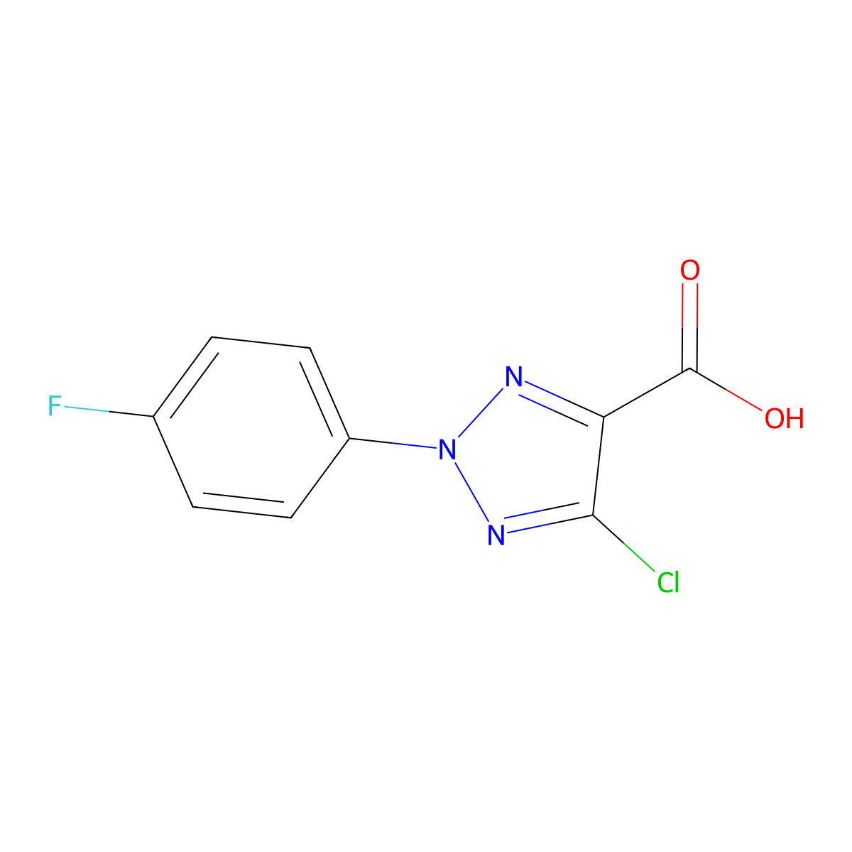 5-Chloro-2-(4-fluorophenyl)-2H-1,2,3-triazole-4-carboxylic acid molecular structure, CAS 1431728-62-9