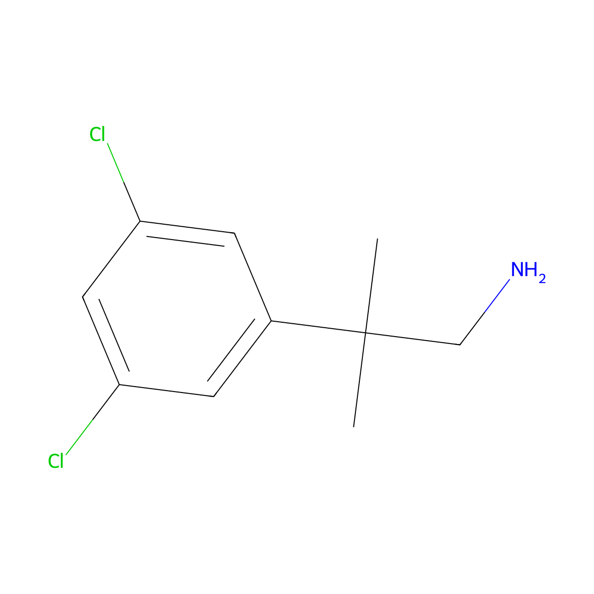 2-(3,5-Dichlorophenyl)-2-methylpropan-1-amine molecular structure, CAS 1431728-66-3