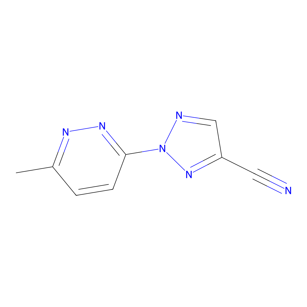 2-(6-Methylpyridazin-3-yl)-2H-1,2,3-triazole-4-carbonitrile molecular structure, CAS 1431728-72-1