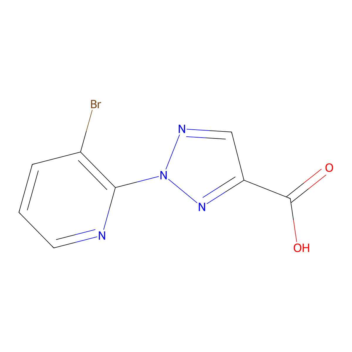 2-(3-Bromopyridin-2-yl)-2H-1,2,3-triazole-4-carboxylic acid molecular structure, CAS 1431728-80-1