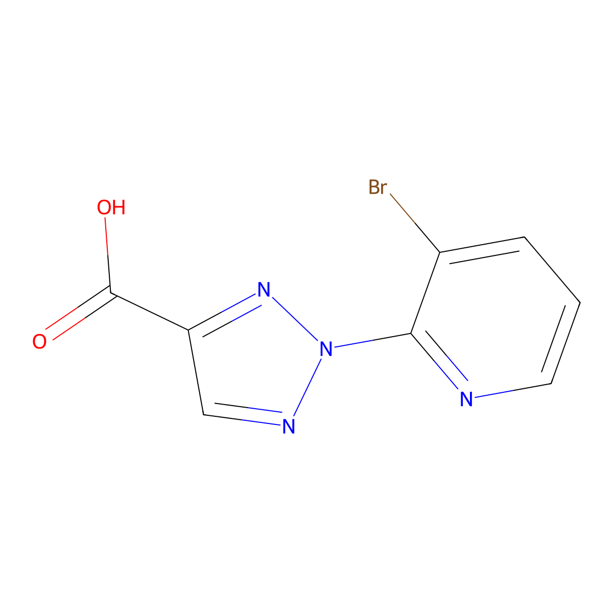 2-(3-Bromopyridin-2-yl)-2H-1,2,3-triazole-4-carboxylic acid molecular structure, CAS 1431728-80-1