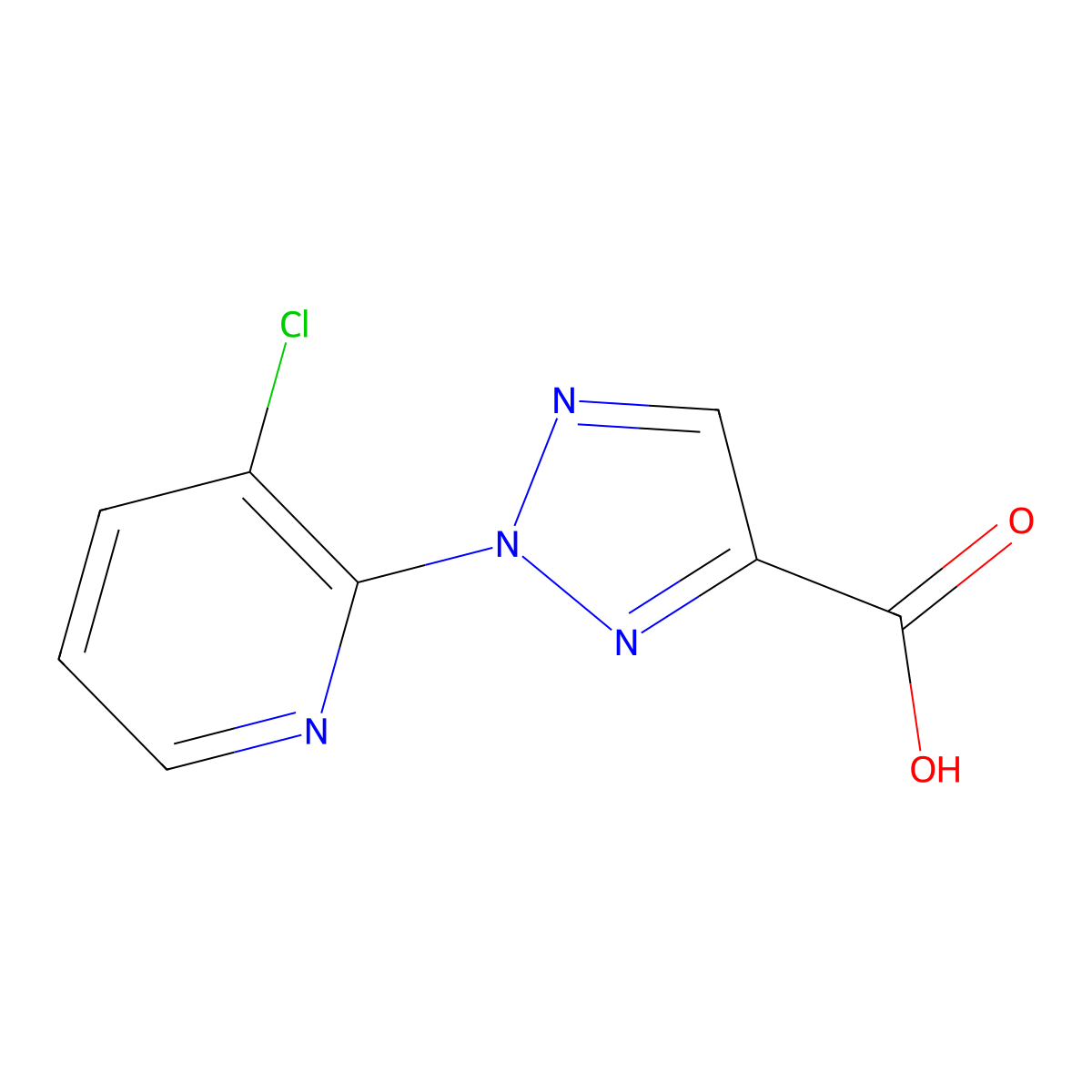 2-(3-Chloropyridin-2-yl)-2H-1,2,3-triazole-4-carboxylic acid molecular structure, CAS 1431728-93-6