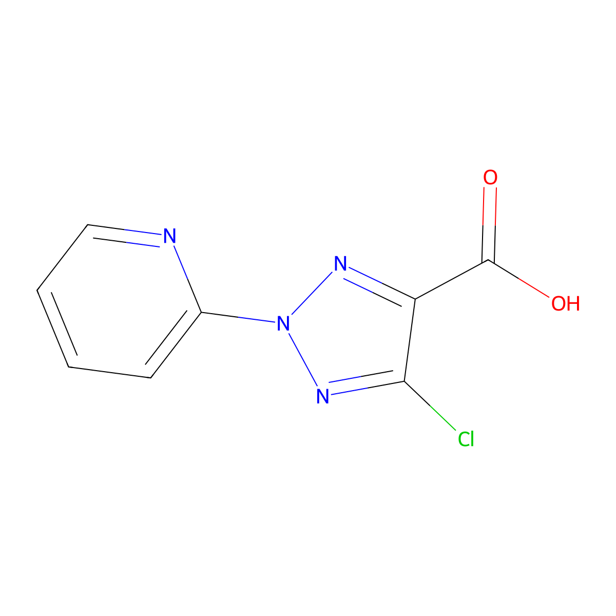 5-Chloro-2-(pyridin-2-yl)-2H-1,2,3-triazole-4-carboxylic acid molecular structure, CAS 1431728-99-2