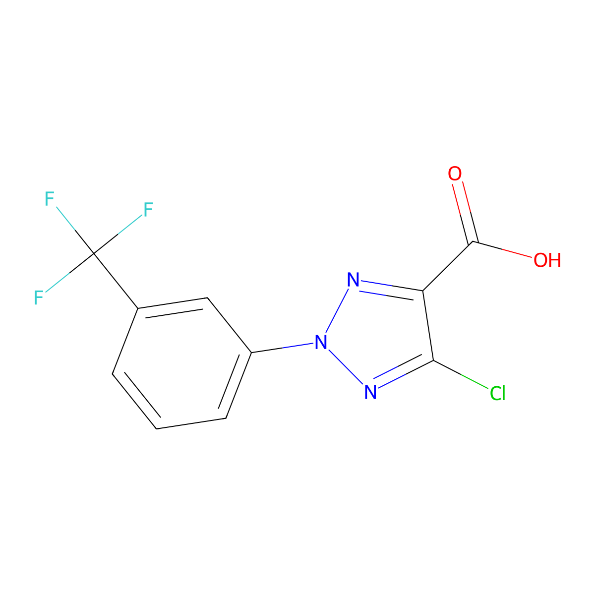 5-Chloro-2-(3-(trifluoromethyl)phenyl)-2H-1,2,3-triazole-4-carboxylic acid molecular structure, CAS 1431729-06-4