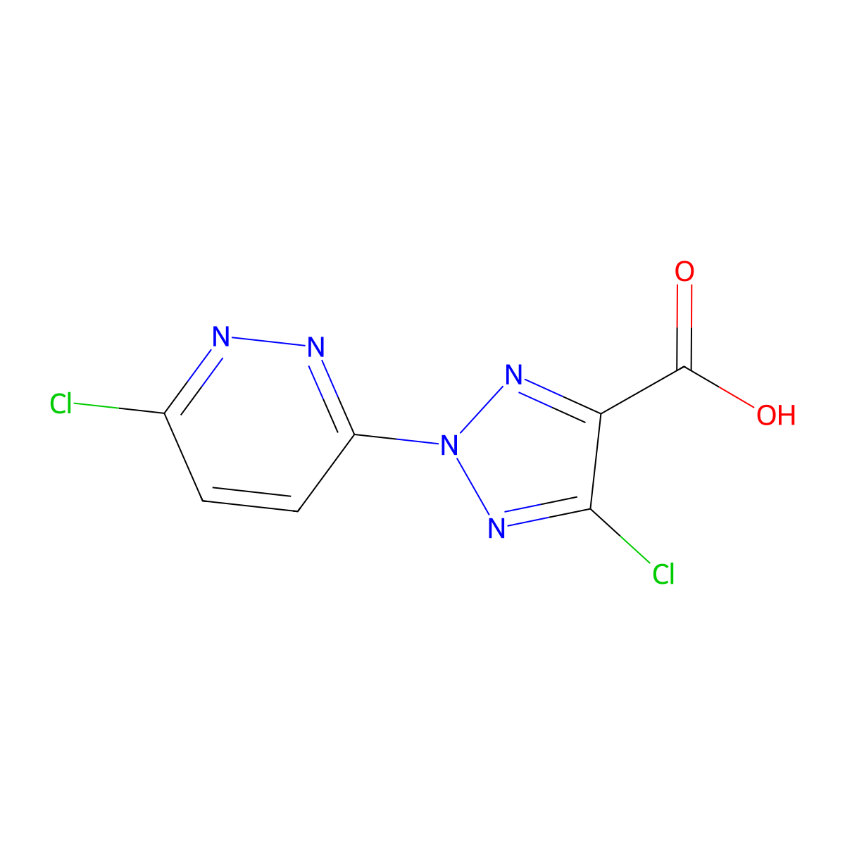 5-Chloro-2-(6-chloropyridazin-3-yl)-2H-1,2,3-triazole-4-carboxylic acid molecular structure, CAS 1431729-07-5