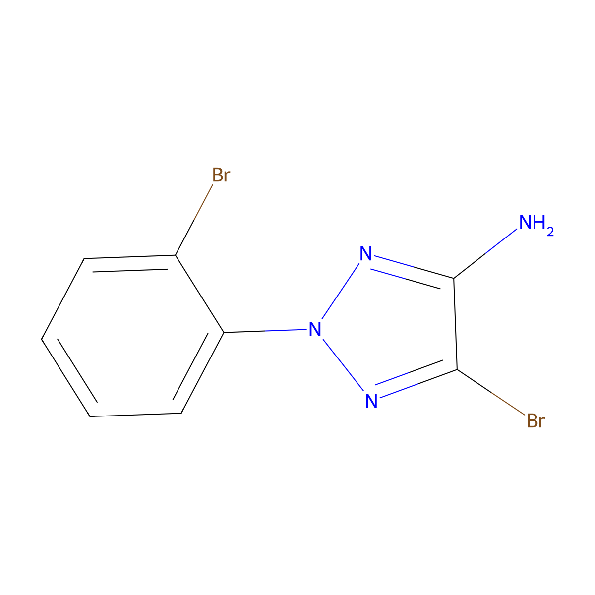 5-Bromo-2-(2-bromophenyl)-2H-1,2,3-triazol-4-amine molecular structure, CAS 1431729-08-6