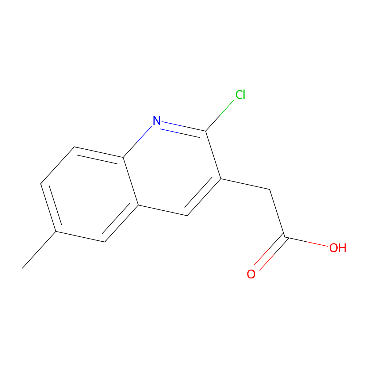 2-(2-Chloro-6-methylquinolin-3-yl)acetic acid molecular structure, CAS 1431729-33-7
