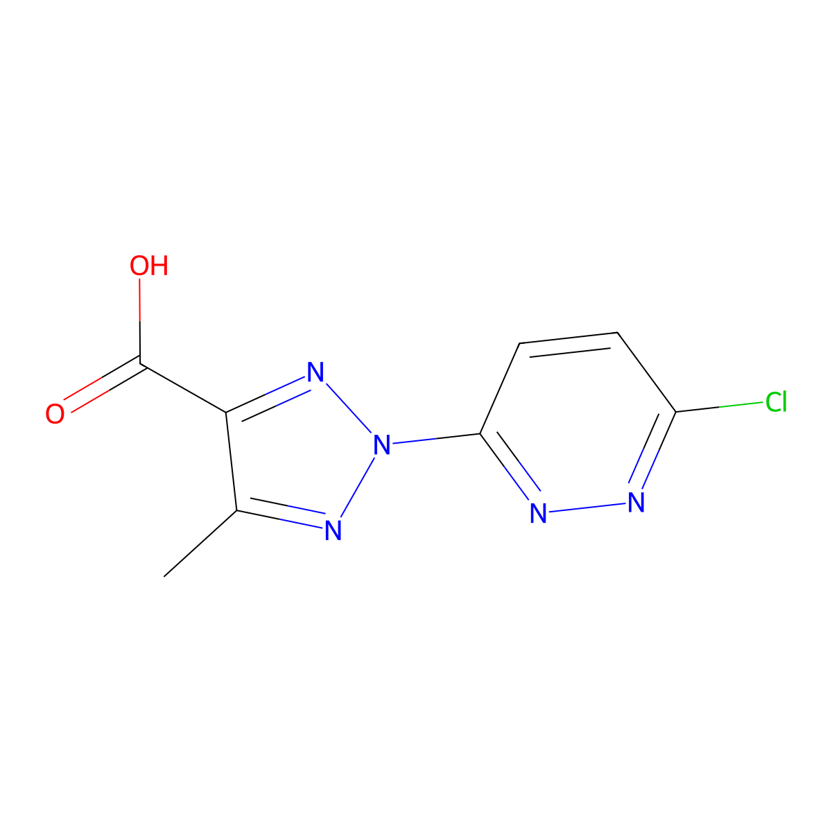 2-(6-Chloropyridazin-3-yl)-5-methyl-2H-1,2,3-triazole-4-carboxylic acid molecular structure, CAS 1431729-35-9