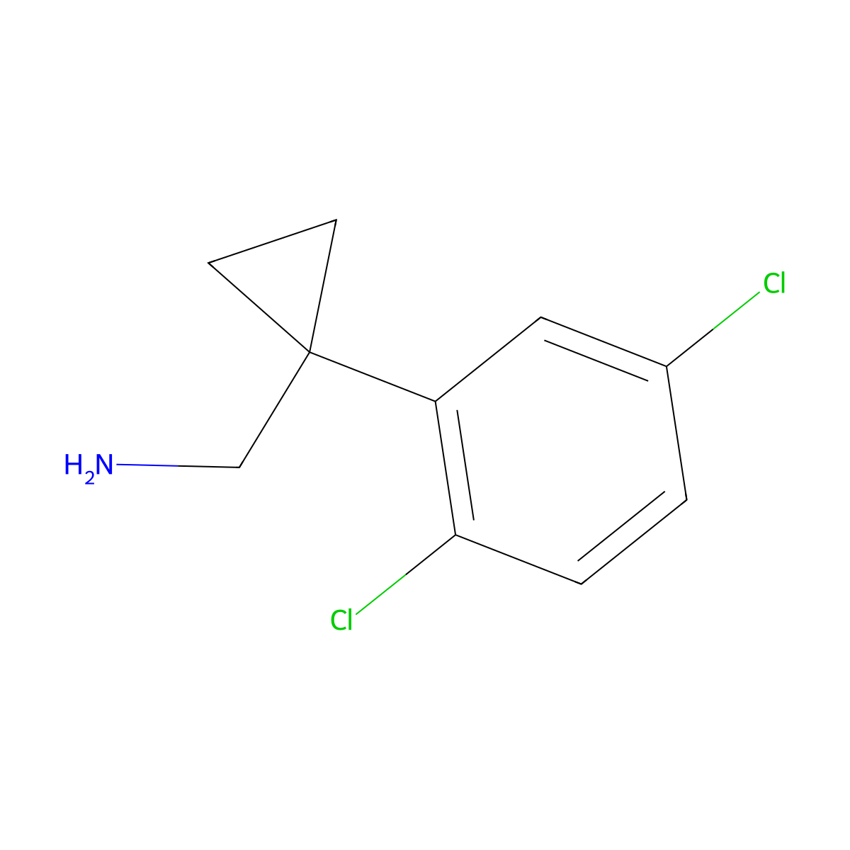 1-(2,5-Dichlorophenyl)cyclopropanemethanamine molecular structure, CAS 1431729-37-1