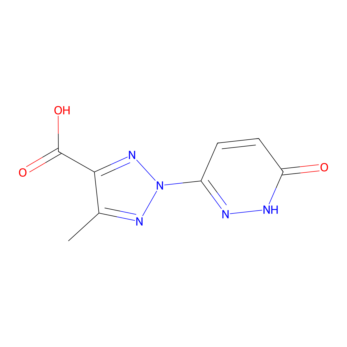 2-(6-Hydroxypyridazin-3-yl)-5-methyl-2H-1,2,3-triazole-4-carboxylic acid molecular structure, CAS 1431729-46-2