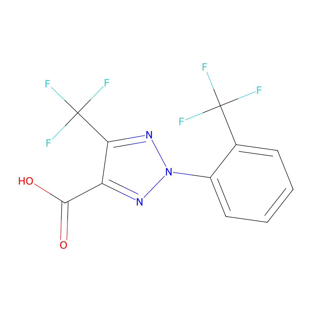 5-(Trifluoromethyl)-2-(2-(trifluoromethyl)phenyl)-2H-1,2,3-triazole-4-carboxylic acid molecular structure, CAS 1431729-80-4