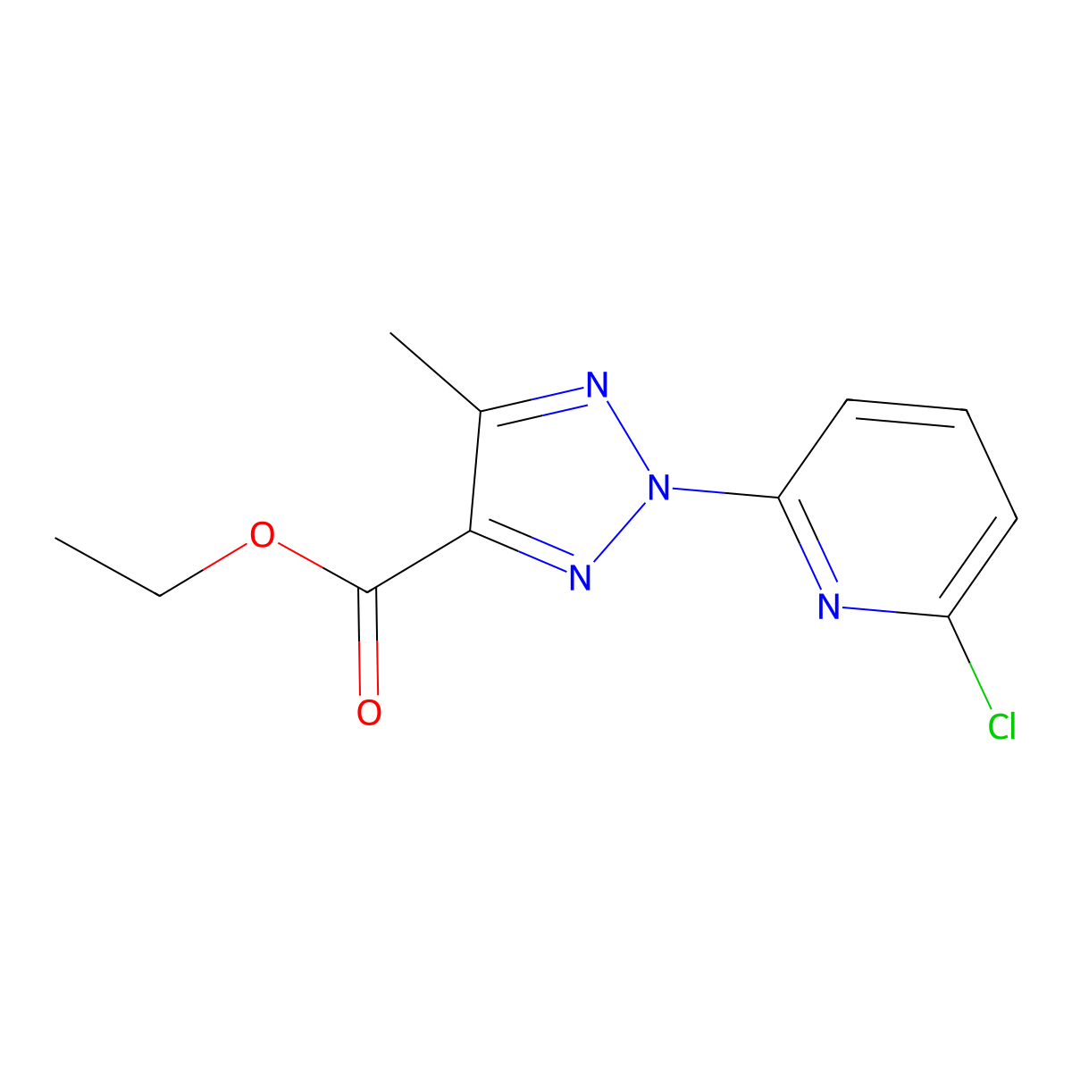 Ethyl 2-(6-chloropyridin-2-yl)-5-methyl-2H-1,2,3-triazole-4-carboxylate molecular structure, CAS 1431729-81-5