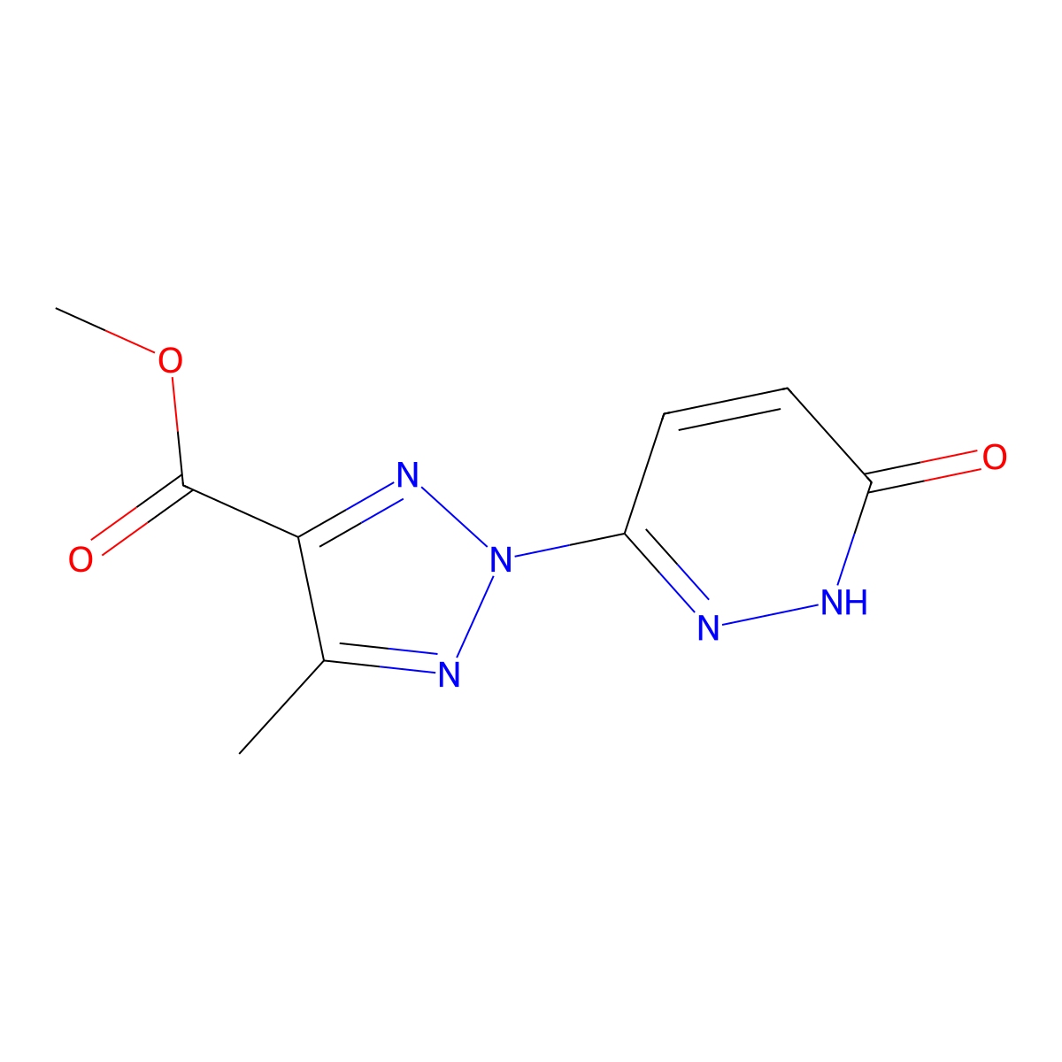Methyl 2-(6-hydroxypyridazin-3-yl)-5-methyl-2H-1,2,3-triazole-4-carboxylate molecular structure, CAS 1431729-90-6