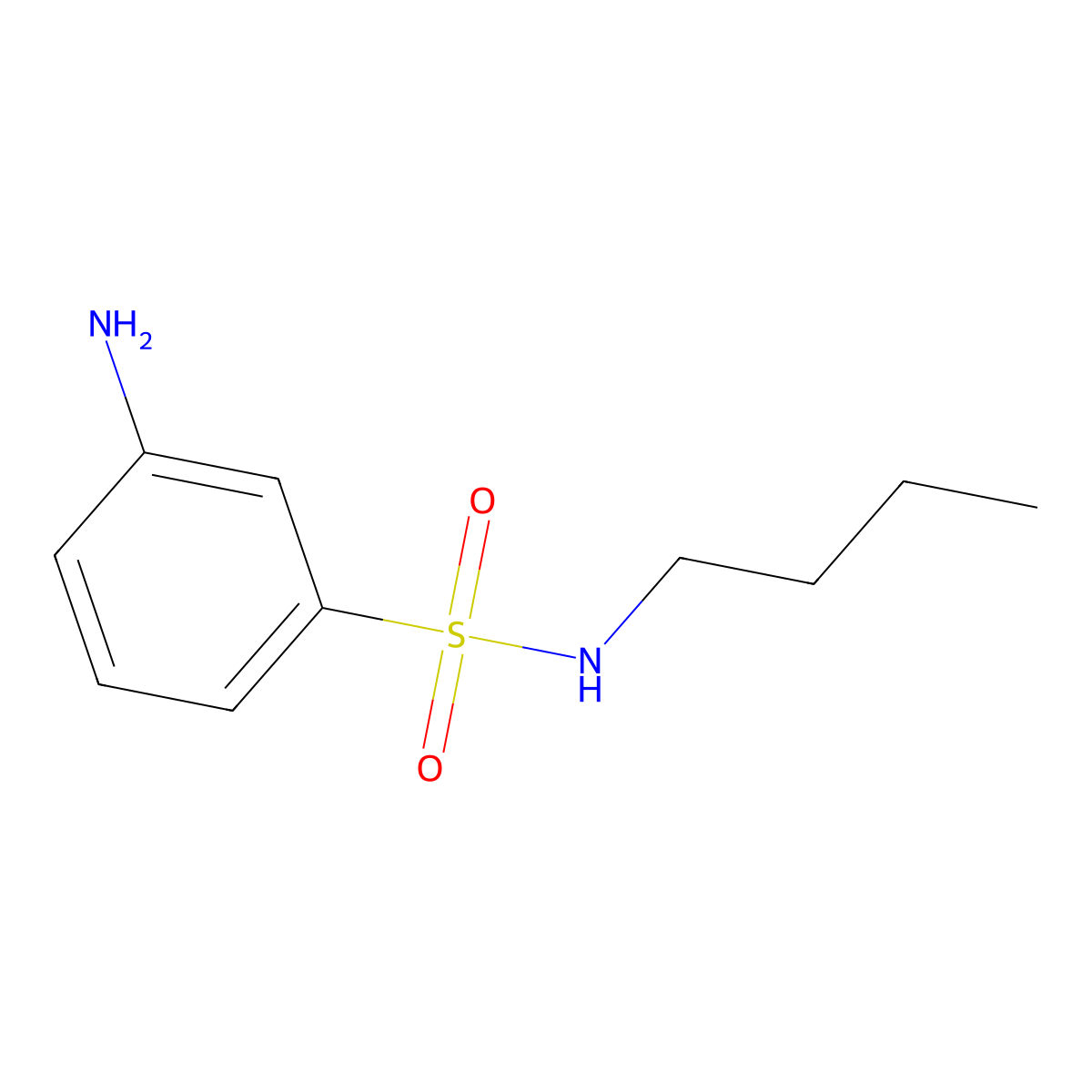 3-Amino-N-butylbenzenesulfonamide molecular structure, CAS 143173-93-7