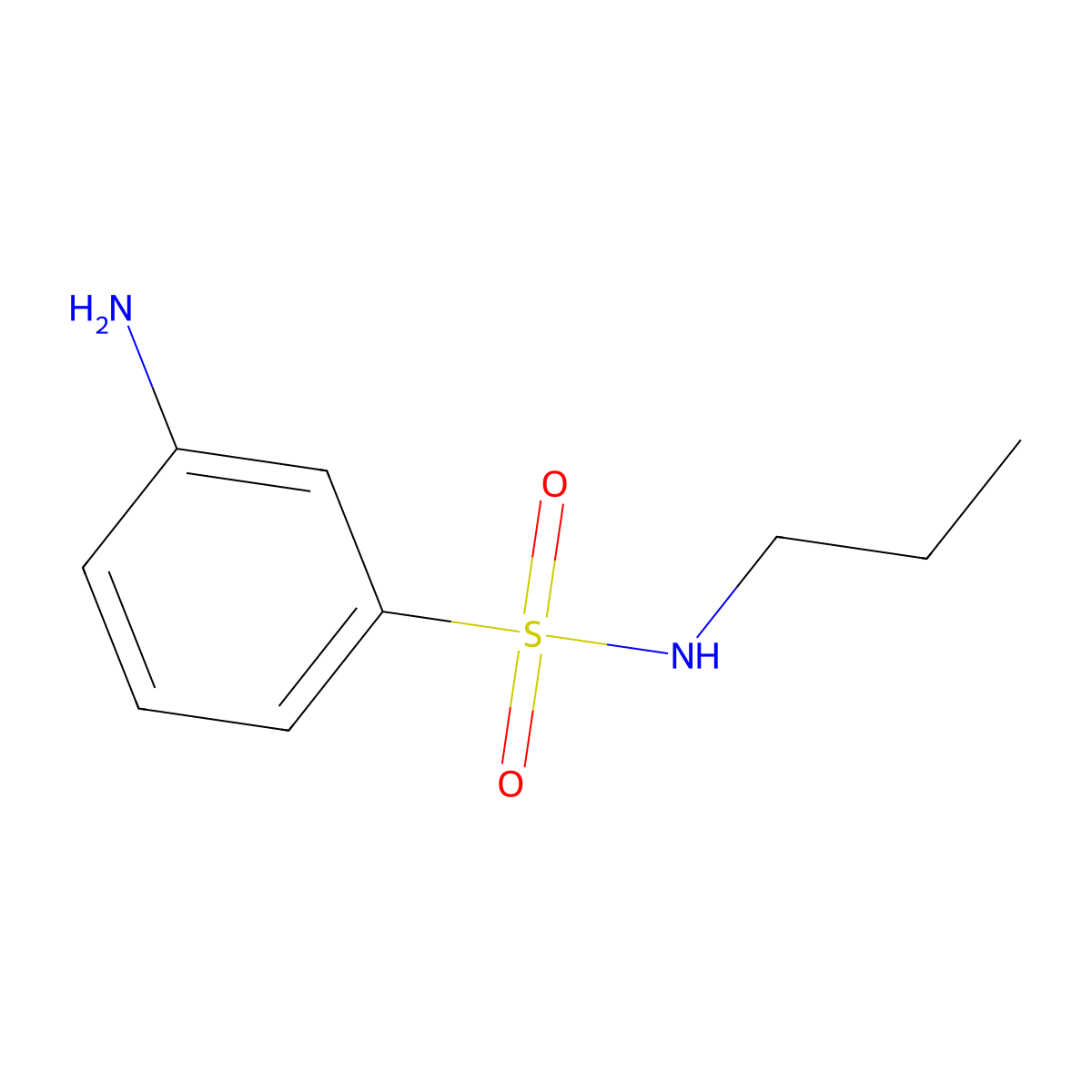 3-Amino-N-propylbenzenesulfonamide molecular structure, CAS 143174-10-1