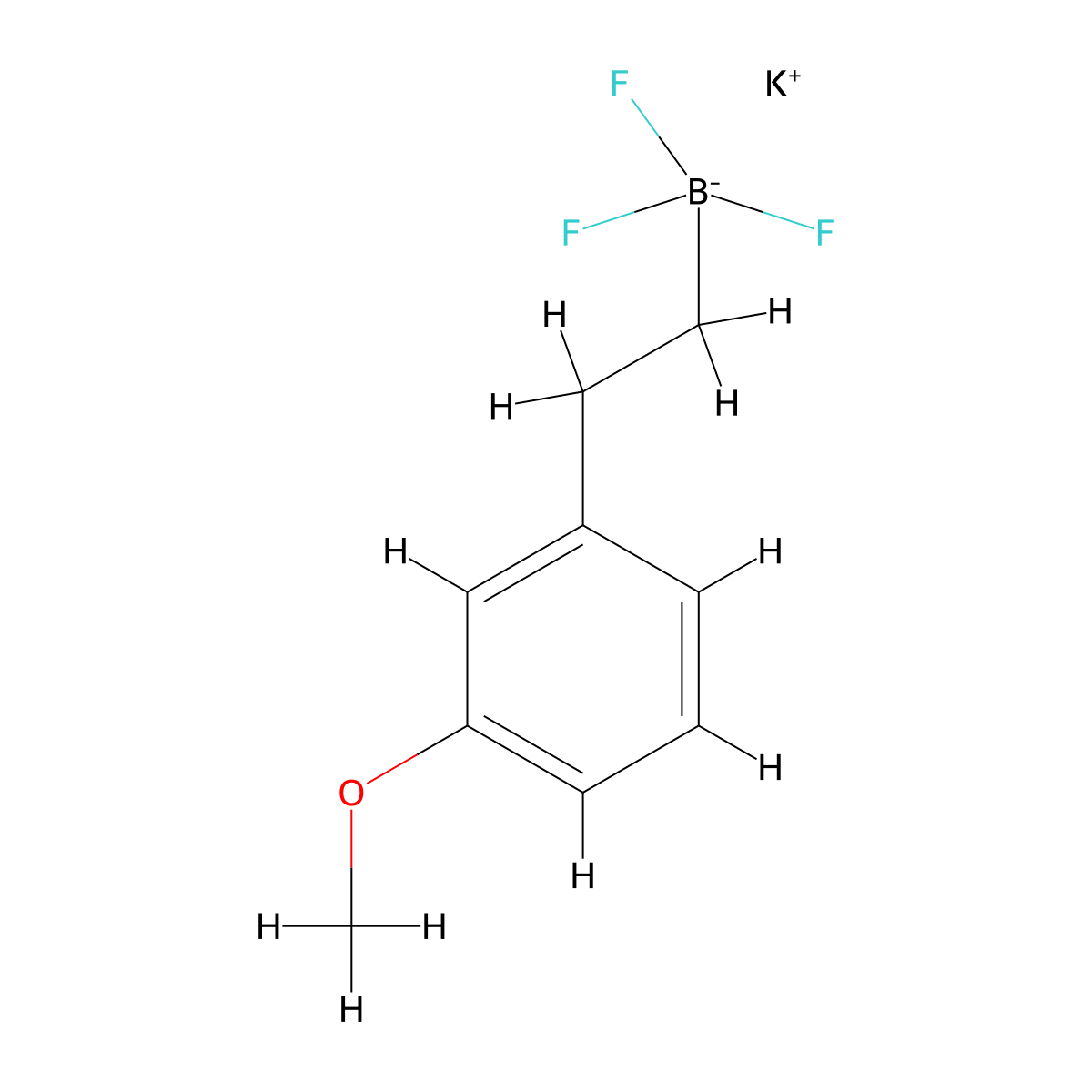 Potassium trifluoro[2-(3-methoxyphenyl)ethyl]boranuide molecular structure, CAS 1431794-53-4