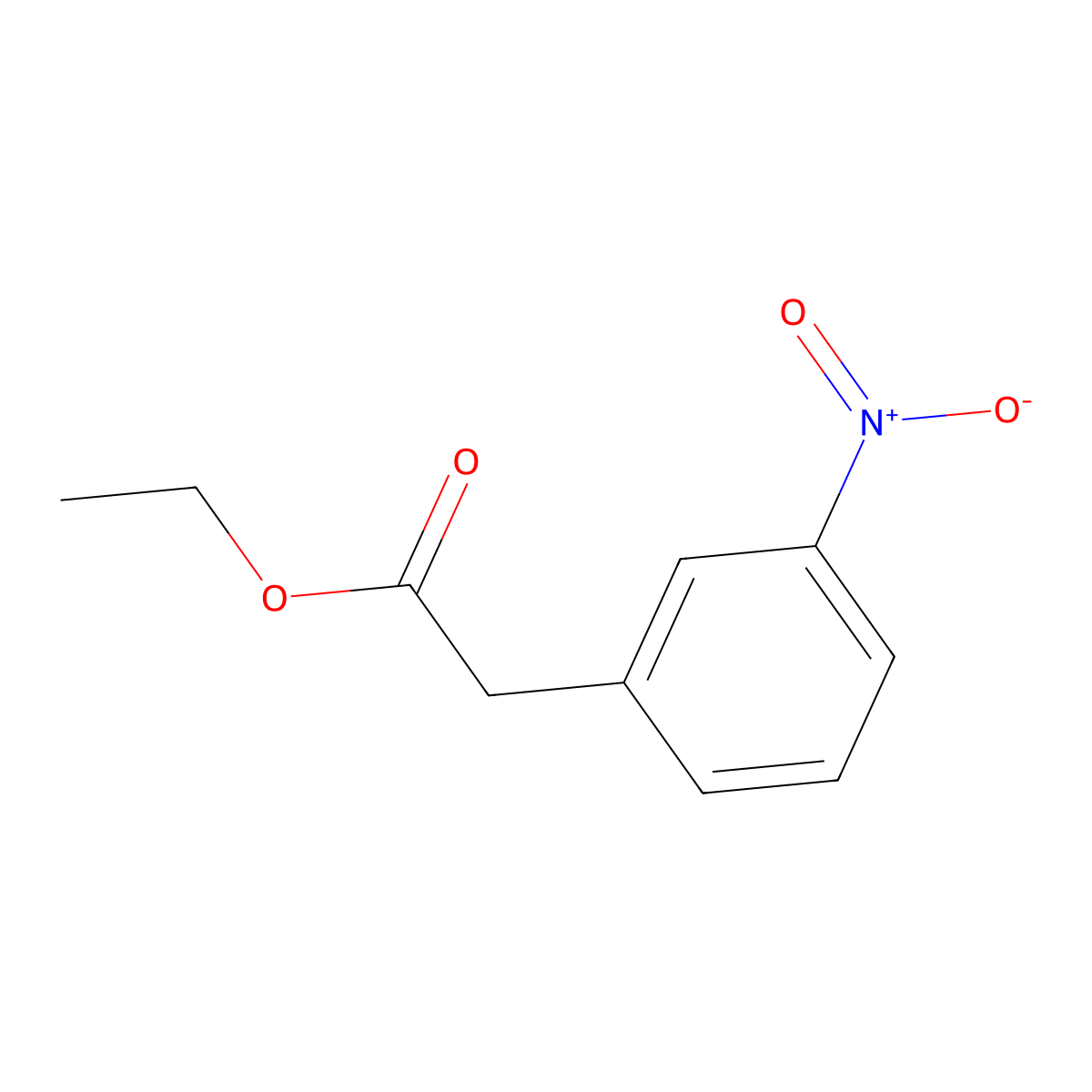 Ethyl (3-nitrophenyl)acetate molecular structure, CAS 14318-64-0